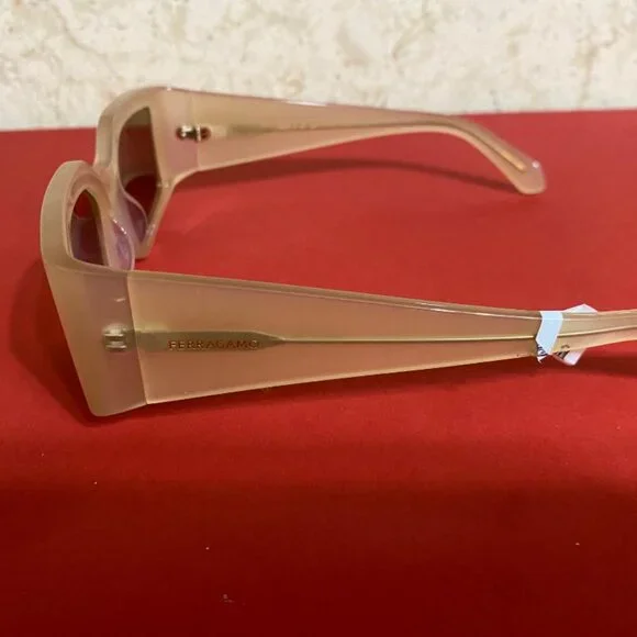 Ferragamo Micro-Logo Acetate Rectangle Sunglasses(Color  display picture 1
